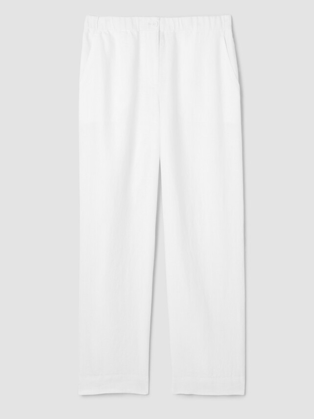 Eileen Fisher Heavy Organic Linen Full-Length Straight Trouser new nvr worn med! - Picture 7 of 7
